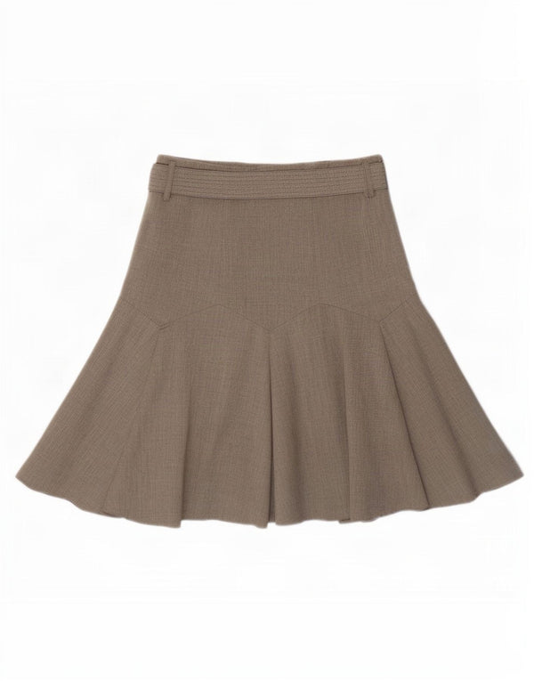 Marks & Spencer Rozkloszowana spódnica damska UK 12 Medium W30 Beżowy poliester