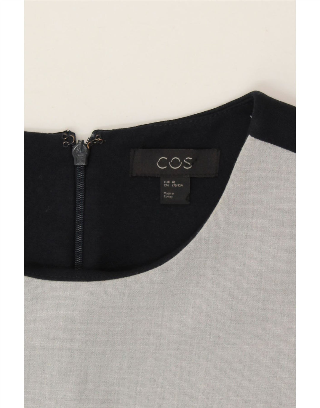 COS Womens Sheath Dress EU 40 Medium Navy Blue Colourblock Vintage Cos and Second-Hand Cos from Messina Hembry 