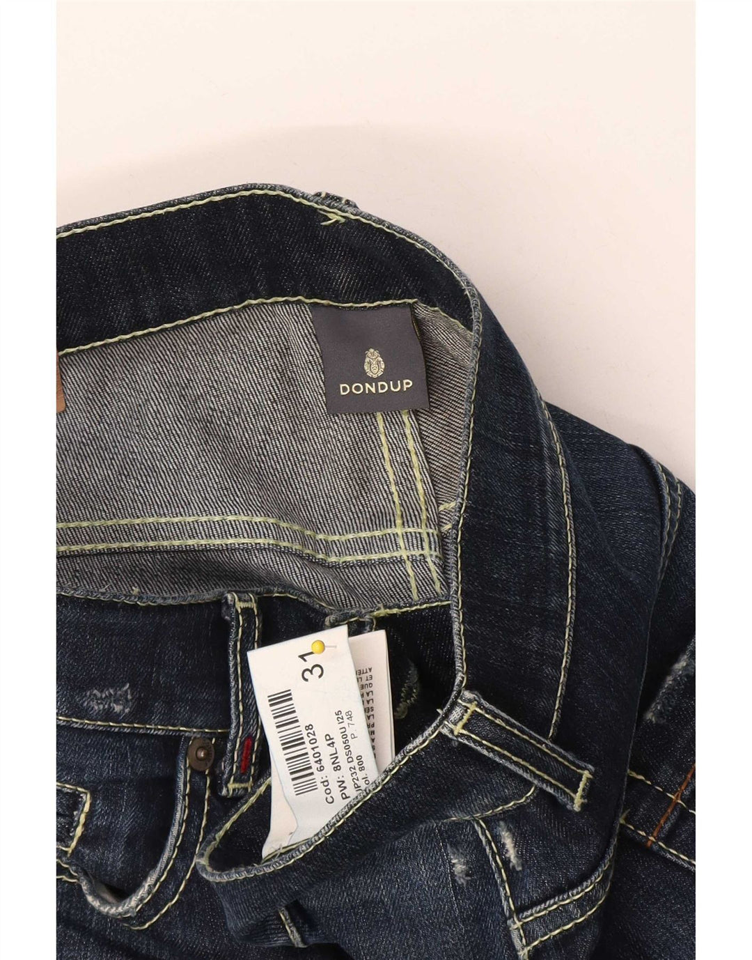 Jeans slim da uomo Dondup W31 L30 in cotone blu navy