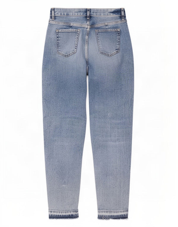 Marks & Spencer Jeans Mom Tapered para Mujer UK 12 Medium W32 L28 Azul