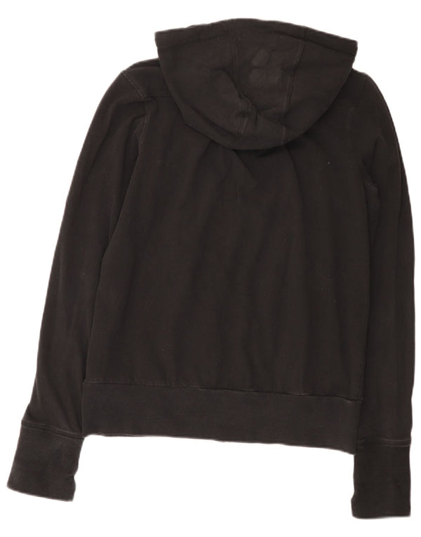 Sweaty Betty Womens Zip Hoodie Sweater UK 14 Large Black Cotton