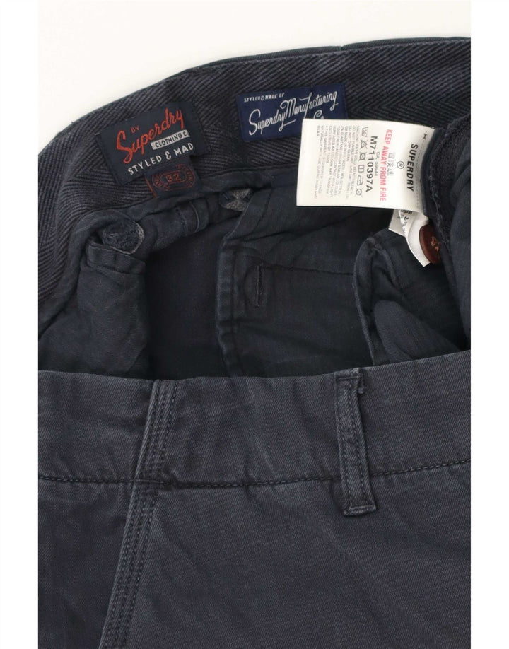 Superdry Chino-shorts til mænd W32 Medium marineblå bomuld