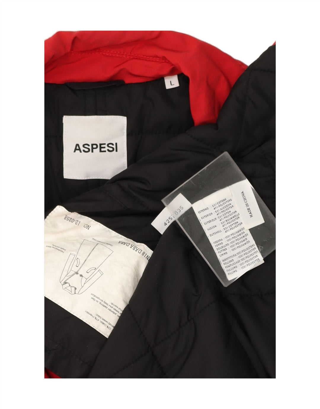 ASPESI Womens Double Breasted Coat UK 14 Large Red Cotton Vintage Aspesi and Second-Hand Aspesi from Messina Hembry 