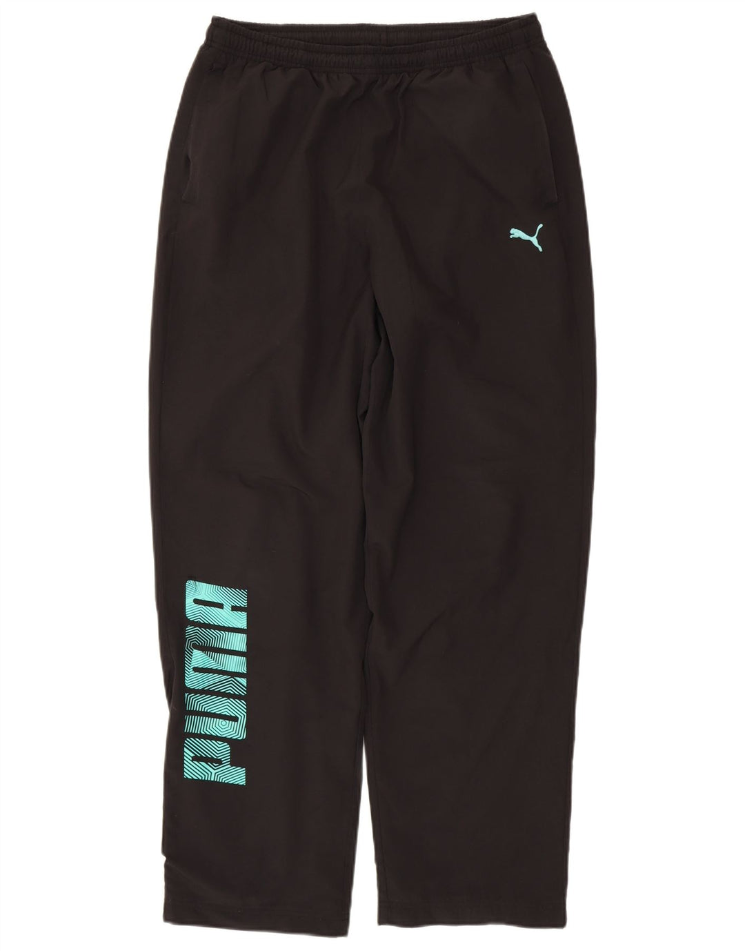 PUMA Mens Graphic Tracksuit Trousers Medium Black Polyester