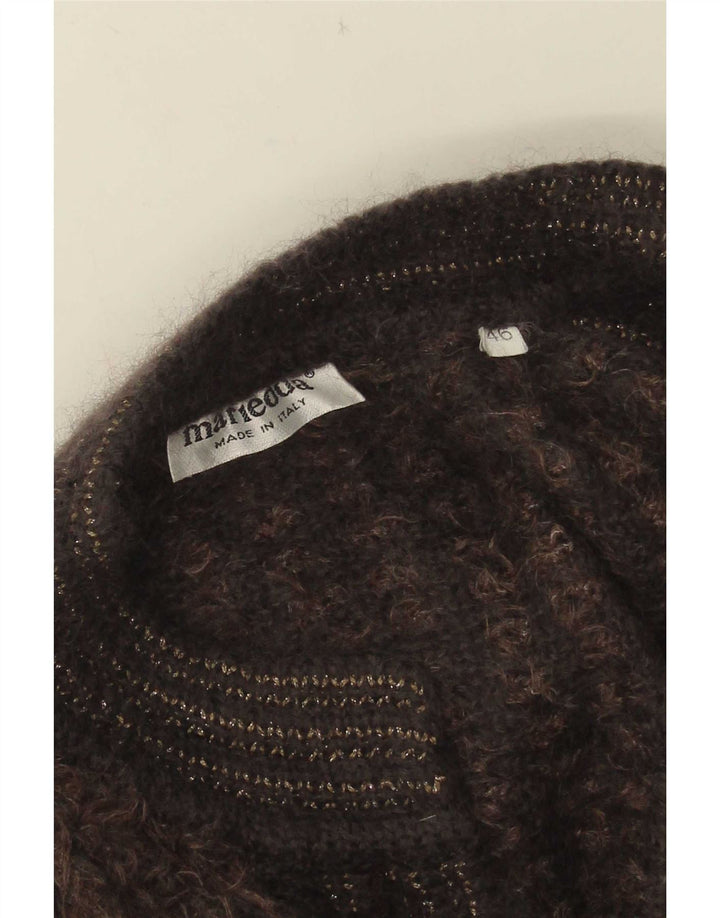 Mariedda Womens Cardigan Sweater IT 46 Large Brown Striped