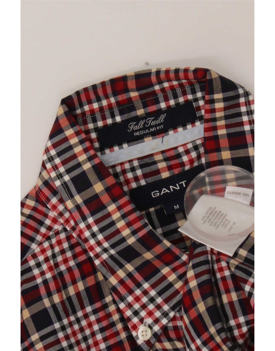 Gant Mens Regular Fit Flannel Shirt Medium Multicoloured Check Cotton