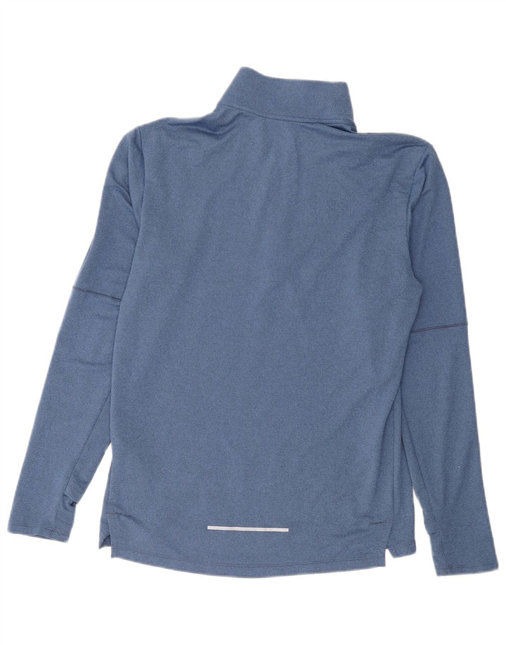 Nike Herre Dri Fit Pullover med lynlås-hals træningsdragt Top Lille blå polyester
