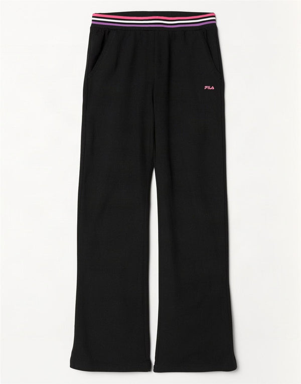 Fila Womens Tracksuit Trousers UK 16 Large Black Cotton