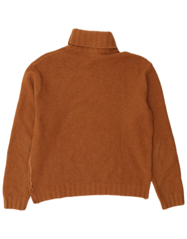ALVIERO MARTINI Damen Rollkragenpullover IT 52 2XL Braune Wolle