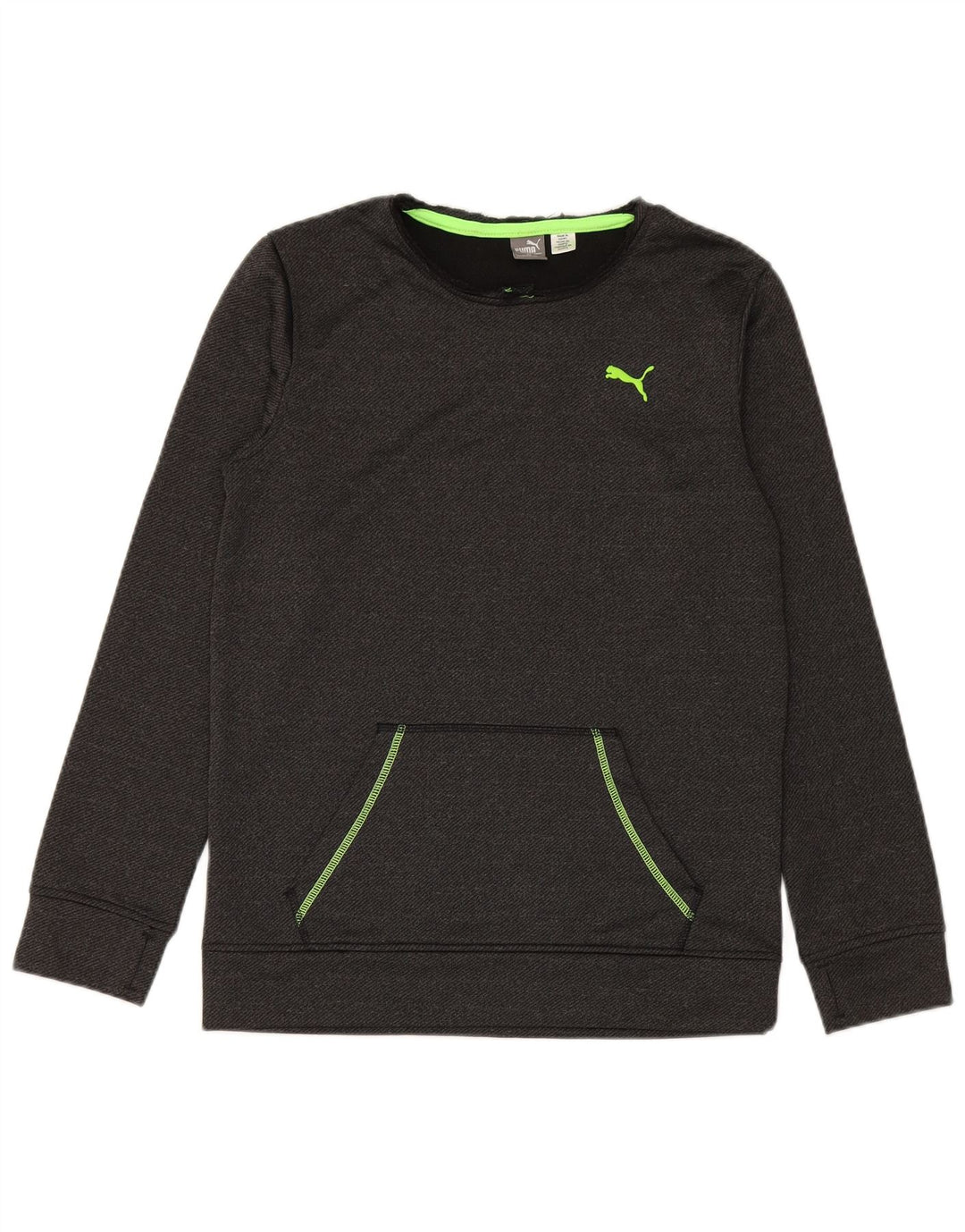 PUMA Boys Sweatshirt Jumper 15-16 Years XL Grey Polyester