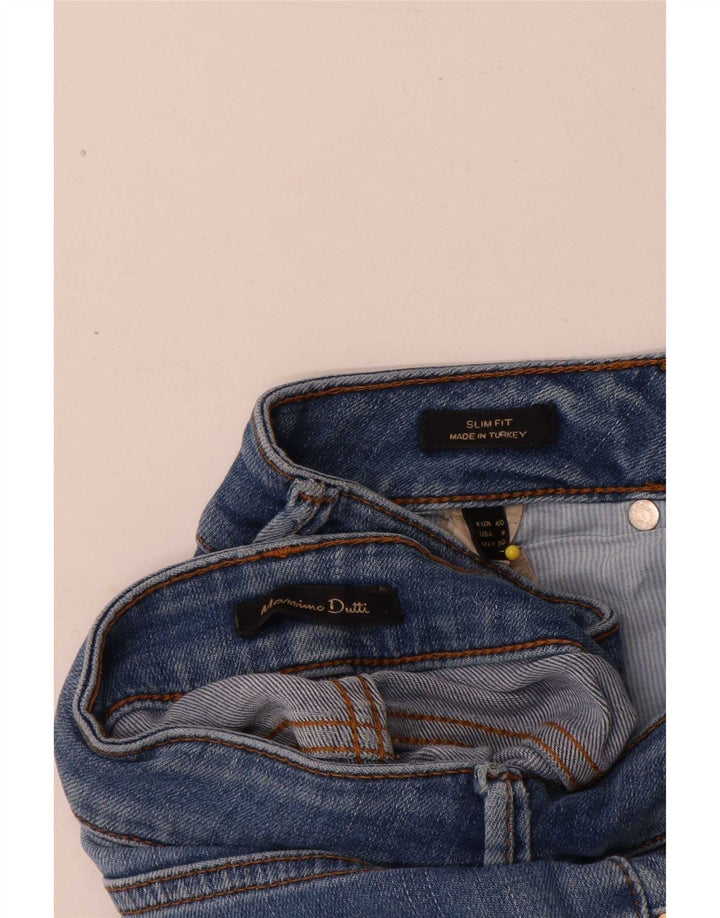 Massimo Dutti Dame Slim Jeans EU 40 Medium W30 L32 Blå Bomuld