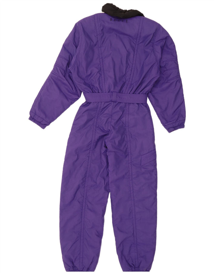 Belfe Womens Ski Jumpsuit UK 12 Medium Purple Floral Nylon