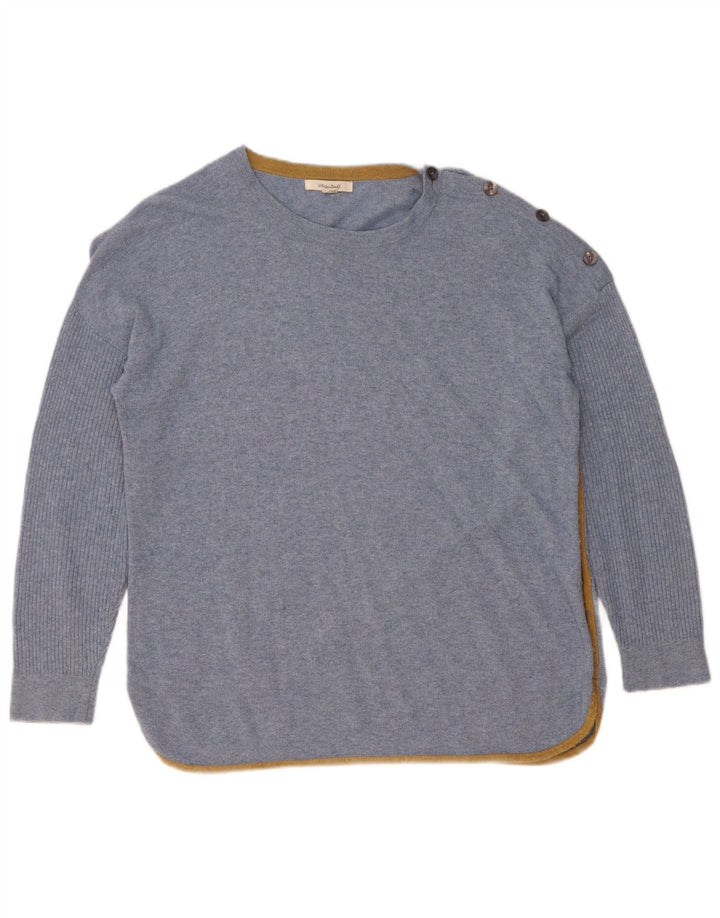 White Stuff Womens Boat Neck Jumper Sweater UK 14 Large  Blue Viscose