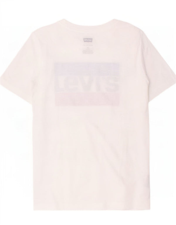 Levi's Jungen-T-Shirt mit Grafik, 15–16 Jahre, weiße Baumwolle