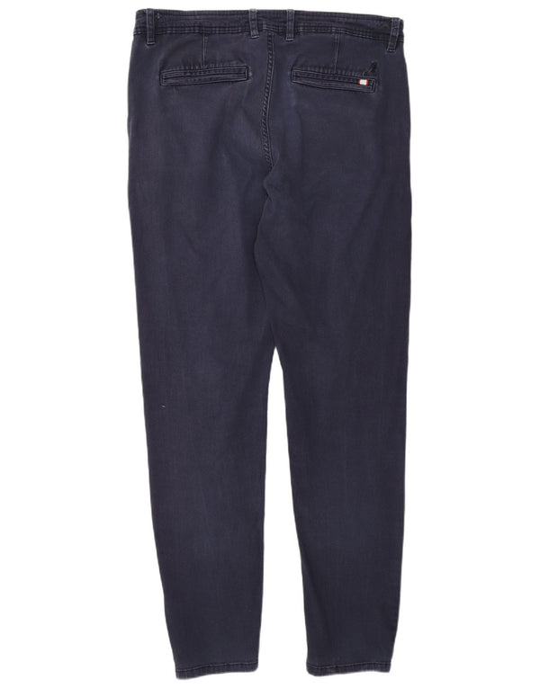Pantaloni chino slim da uomo Kangol W32 L32 in cotone blu navy