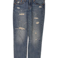 Levi's Dame 501 Distressed Straight Jeans W29 L28 Blå Bomuld