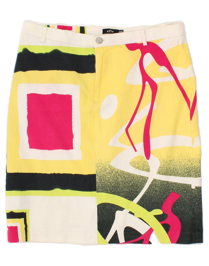 EXTE Womens Abstract Pattern Straight Skirt IT 46 Large W32 Multicoloured Vintage Exte and Second-Hand Exte from Messina Hembry 