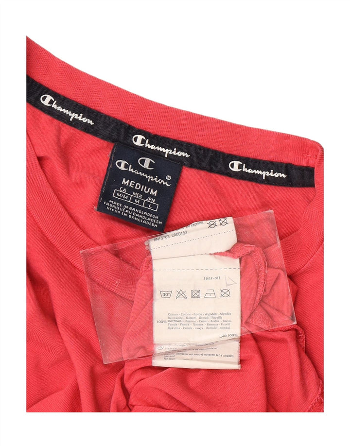 CHAMPION Mens T-Shirt Top Medium Pink Cotton