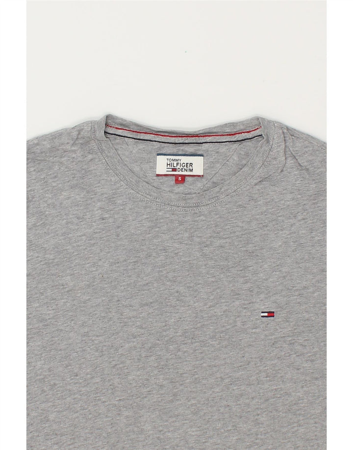 TOMMY HILFIGER Mens T-Shirt Top Small Grey Cotton Vintage Tommy Hilfiger and Second-Hand Tommy Hilfiger from Messina Hembry 
