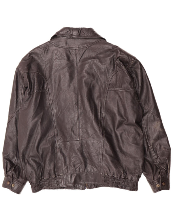 Morena Chaqueta de cuero para hombre UK 44 2XL Azul marino Biker