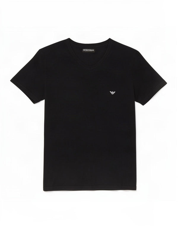 Emporio Armani Womens Graphic T-Shirt Top UK 14 Medium Black
