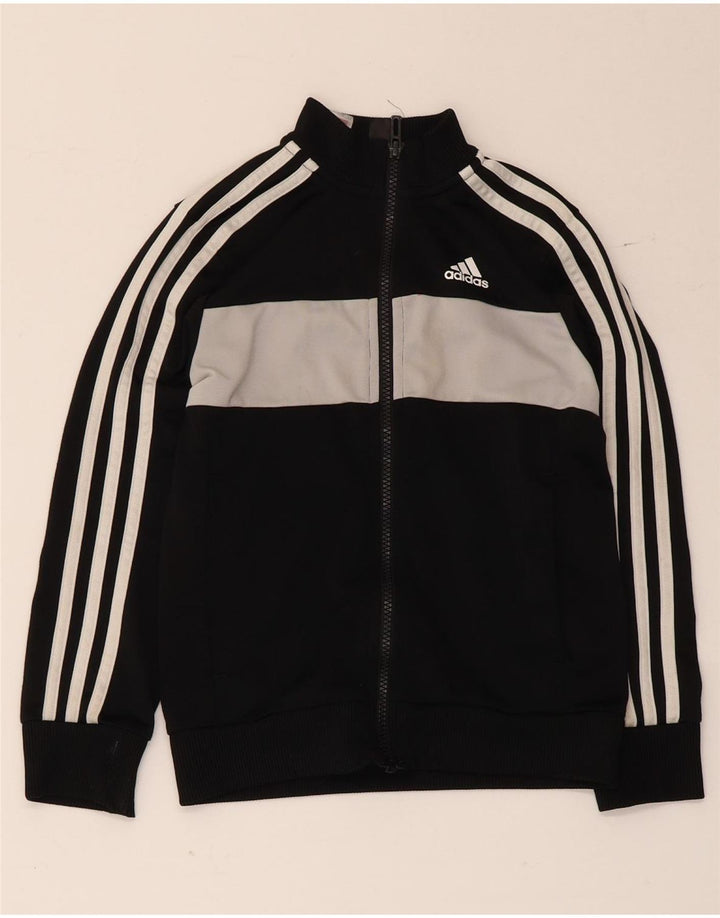 Jaqueta Adidas Meninos Treino Top 7-8 Anos Preto Colorblock Poliéster