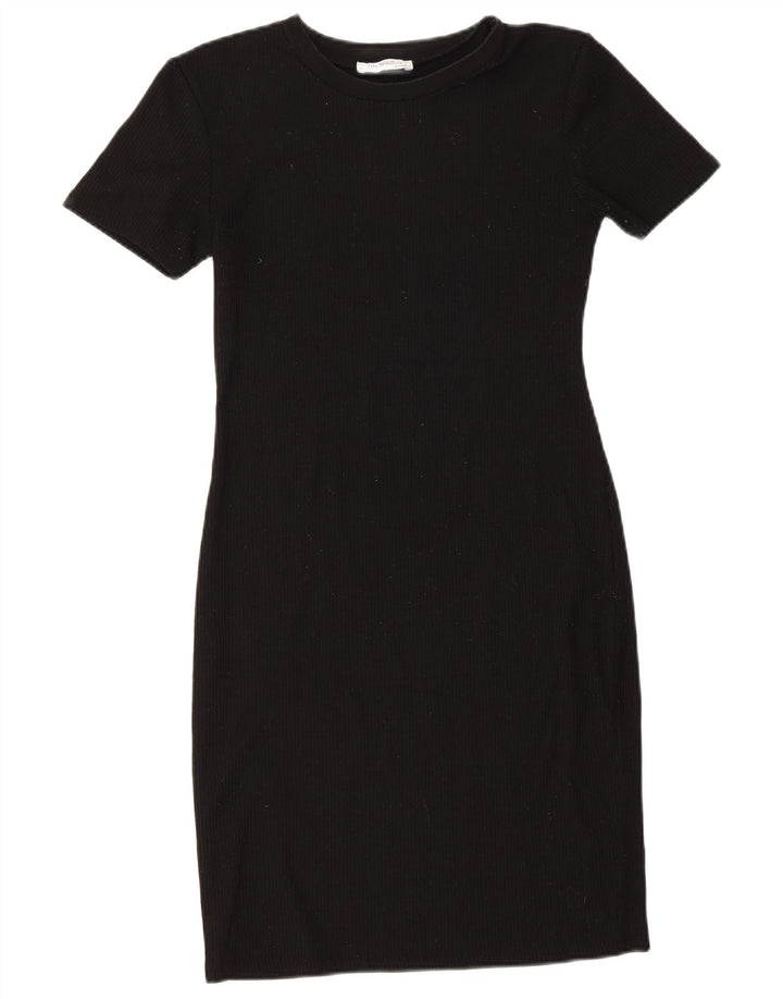 Zara Mujer Trafaluc Vestido Vaina UK 42 Mediano Negro Poliéster