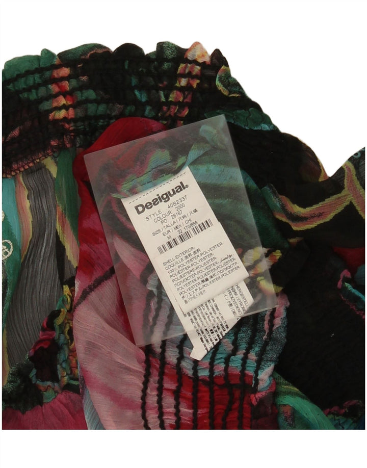 Desigual Womens Grafisk Off Shoulder Top UK 14 Medium Multicolored Floral