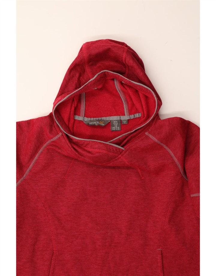 REGATTA Womens Hoodie Jumper UK 12 Medium Red Spotted Vintage Regatta and Second-Hand Regatta from Messina Hembry 