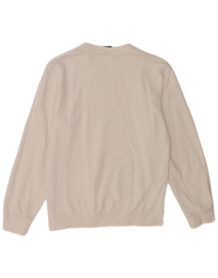 Champion Womens Regular Fit Sweatshirt Jumper UK 14 Medium White Cotton
