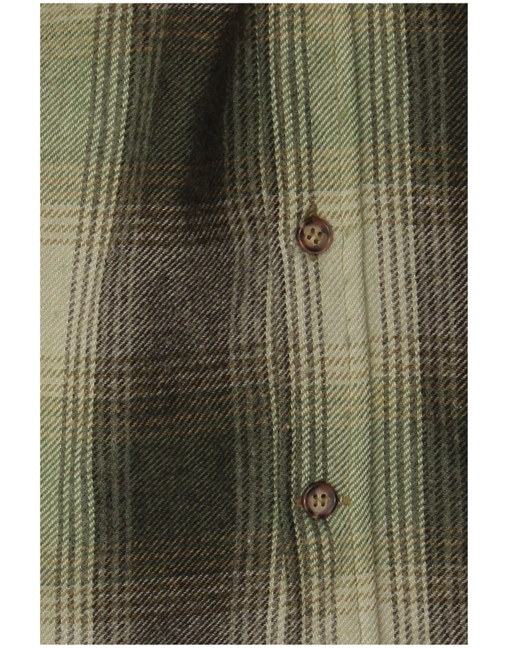 Camicia overshirt da uomo Bailo in lana a quadri verdi grandi