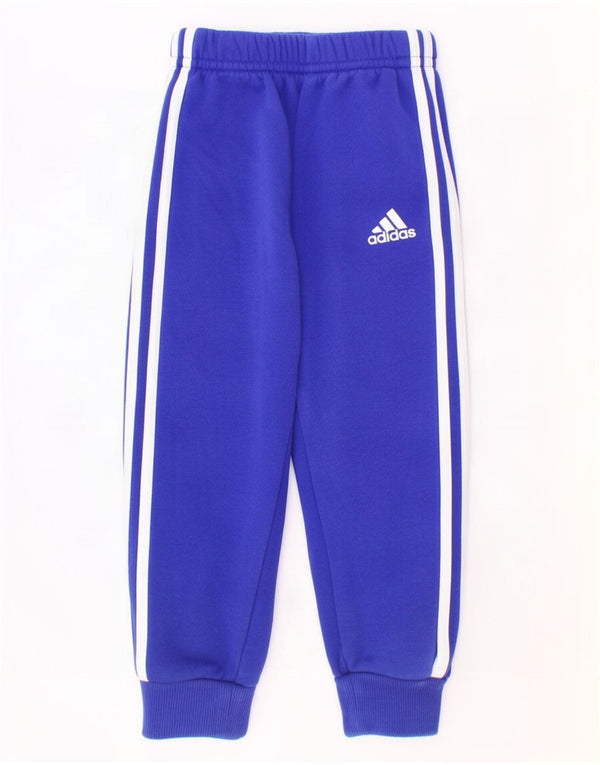 Adidas bebê meninos joggers calças de treino 18-24 meses azul algodão