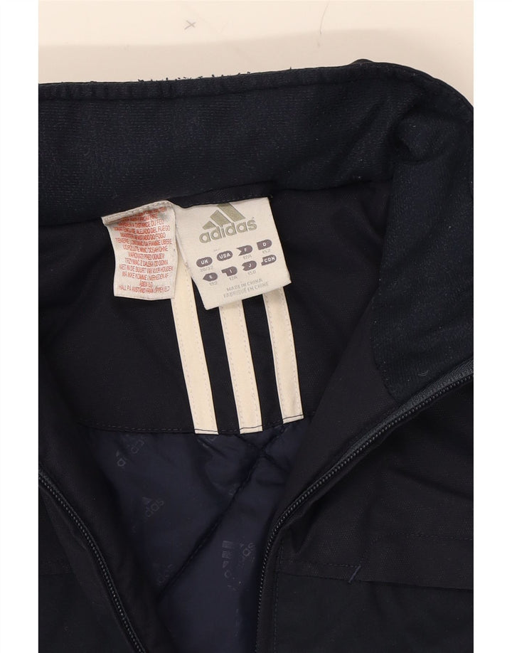 ADIDAS Boys Hooded Windbreaker Jacket 11-12 Years Navy Blue Polyamide Vintage Adidas and Second-Hand Adidas from Messina Hembry 