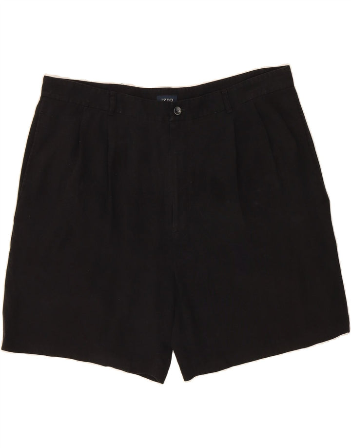 IZOD Mens Pegged Chino Shorts W42 2XL Black Silk Vintage Izod and Second-Hand Izod from Messina Hembry 