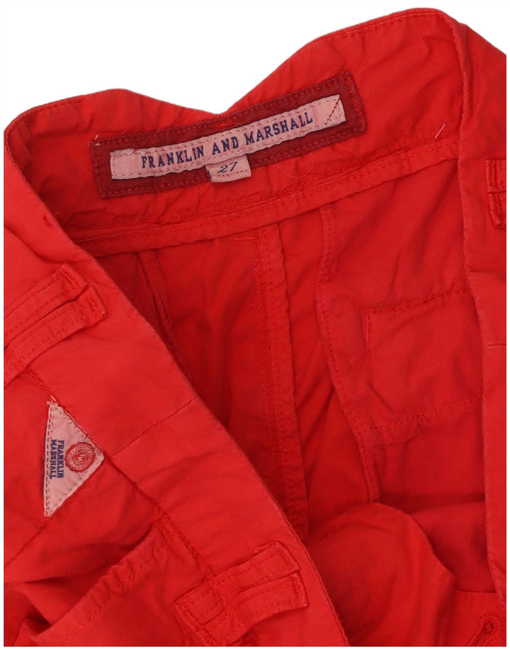 Franklin & Marshall Womens Pegged Casual Shorts W27 Small Red