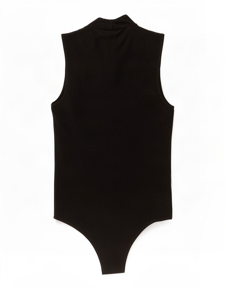 Body senza maniche da donna Benetton UK 12 cotone nero medio
