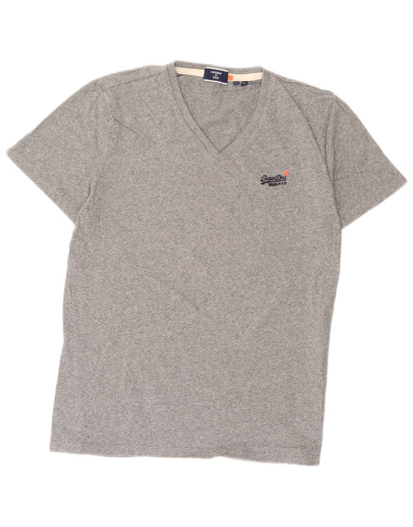 Superdry Γυναικείο T-Shirt Top UK 18 XL Γκρι βαμβακερό