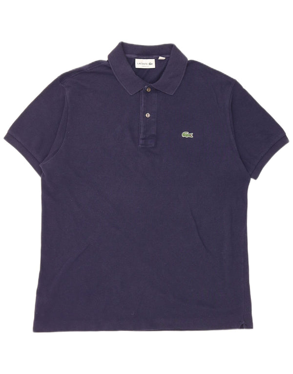 Lacoste Mens Classic Fit Polo Shirt Size 5 Large Navy Blue Cotton