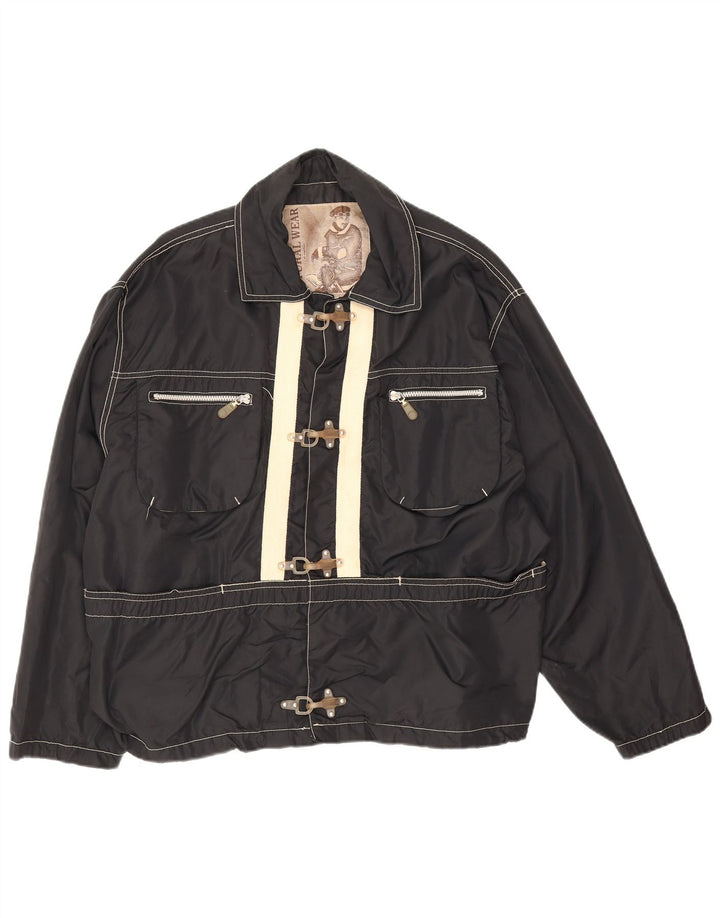 Conbipel Mens Natural Wear Utility Jacket UK 38 Medium Black Colourblock