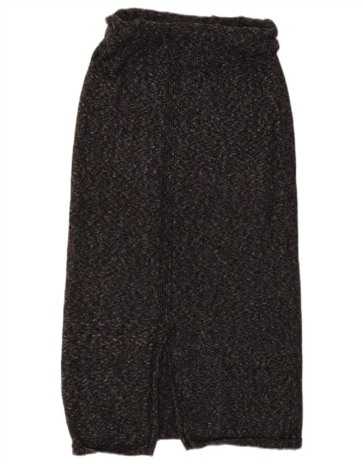 Massimo Dutti Jupe mi-longue en tricot pour femme Small W30 Gris moucheté
