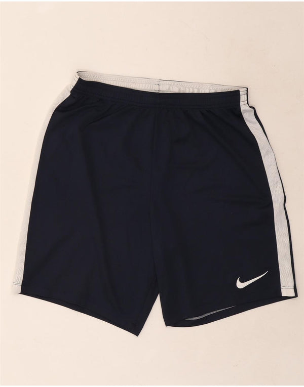 Nike Mens Dri Fit Sport Shorts Large Navy Blue Colourblock Polyester