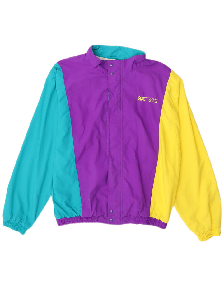 Asics Mens Tracksuit Top Jacket XL Multicoloured Colourblock Polyamide