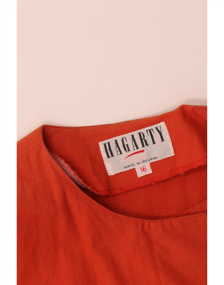 Hagarty Veste blazer surdimensionnée pour femme UK 16 Large Orange