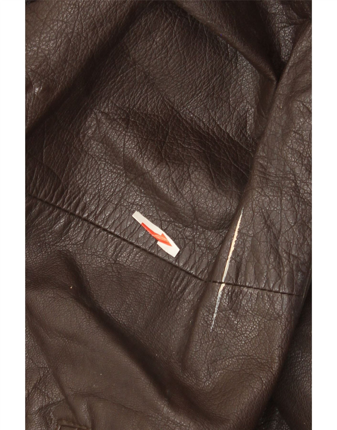 veste en cuir femme vintage UK 22 3XL Marron