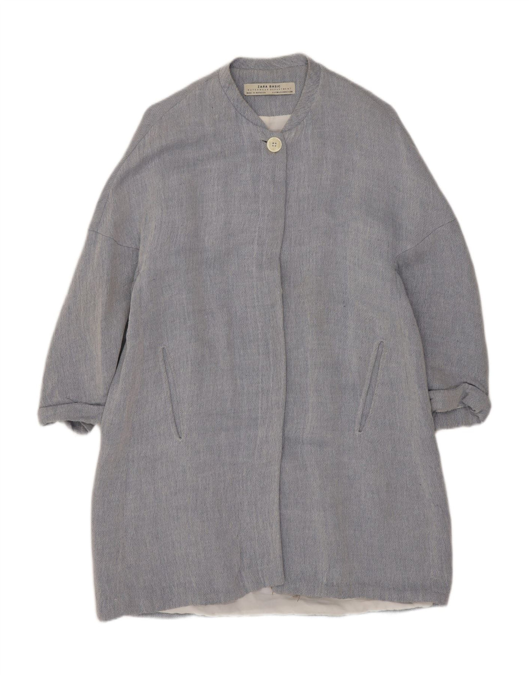 Zara Damen Mantel UK 14 Mittelblau