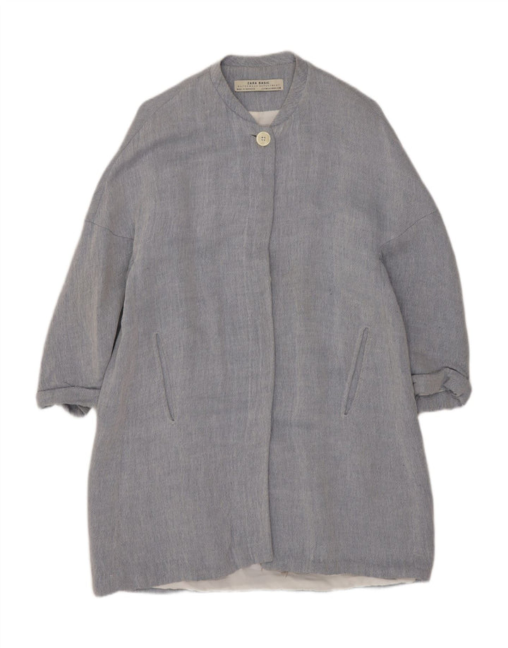 Zara Damen Mantel UK 14 Mittelblau