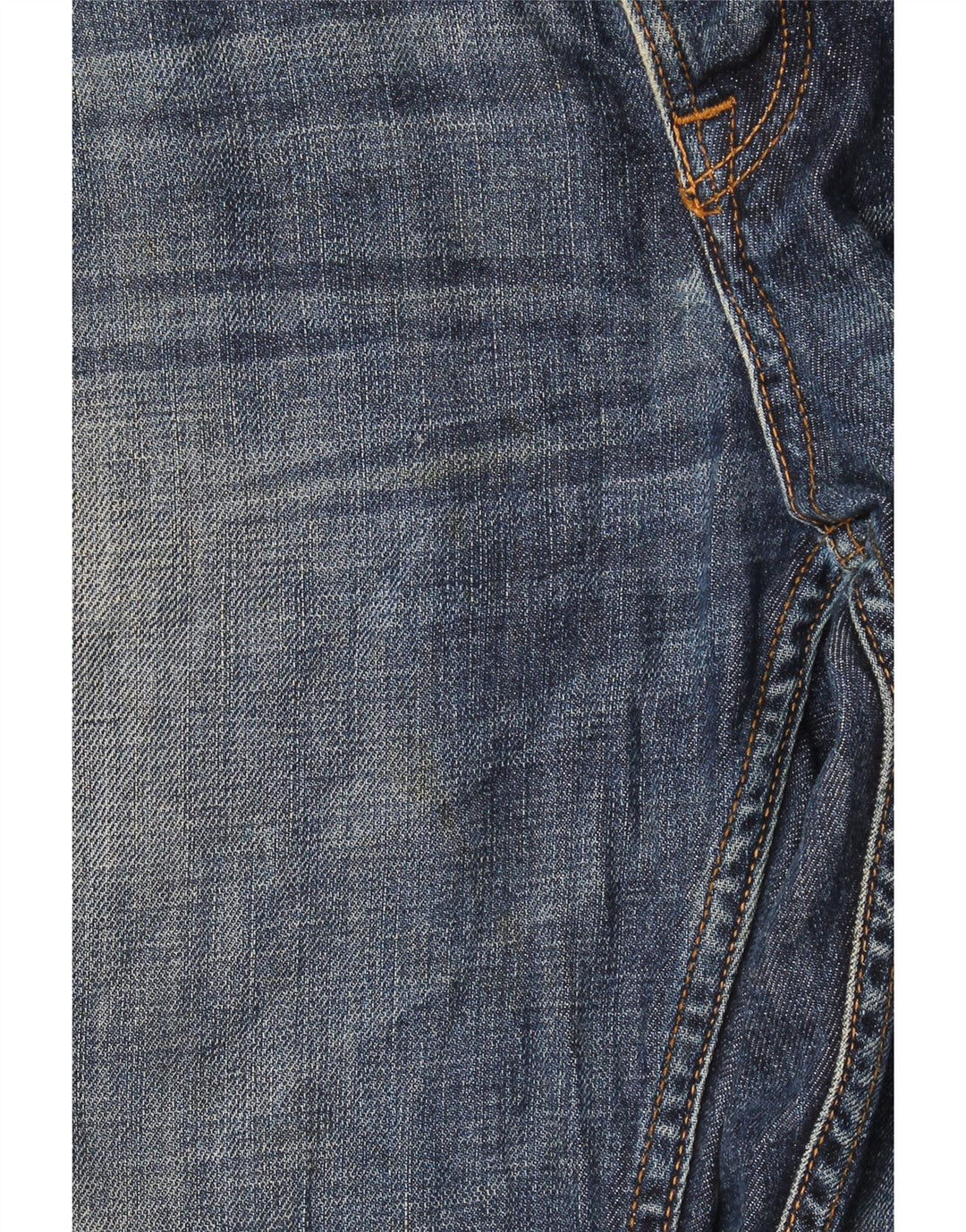 Zara Mens Distressed Straight Jeans EU 44 Large W34 L29 Navy Blue