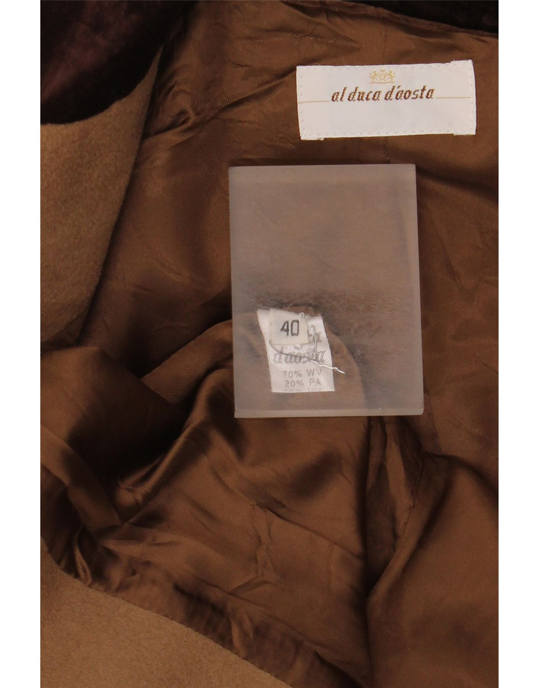 Al Duca D'Aosta Womens Longline 4 Button Blazer Jacket IT 40 Small Brown