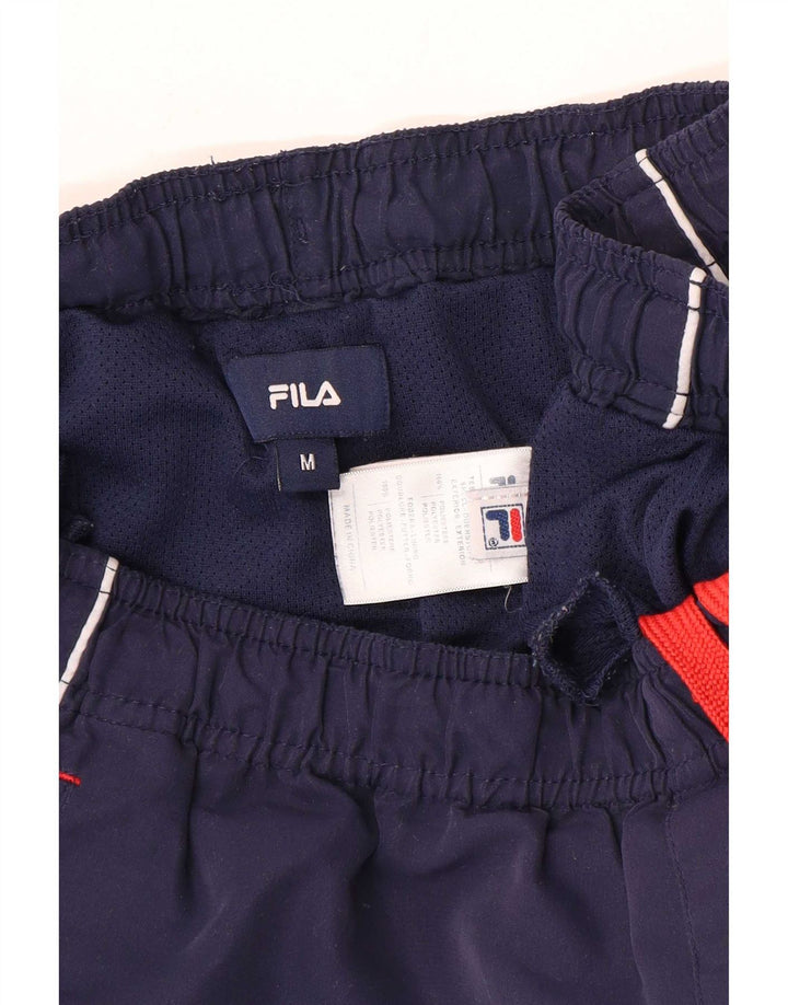 Fila Shorts deportivos gráficos para hombre Poliéster azul marino mediano