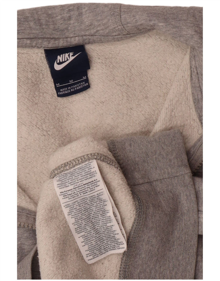 Nike Mens Zip Hoodie Sweater Medium Grey Cotton